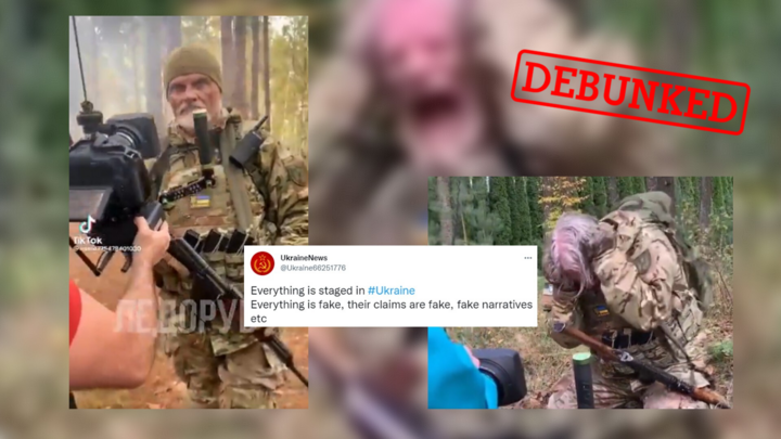 Some people have been sharing these videos as proof that Ukrainians are staging images of the war. In reality, however, these videos show the filming of a music video by the Ukrainian singer Anna Khanina.